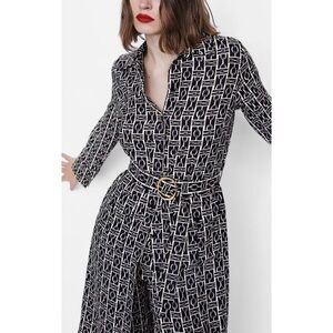 Zara belted midi dress